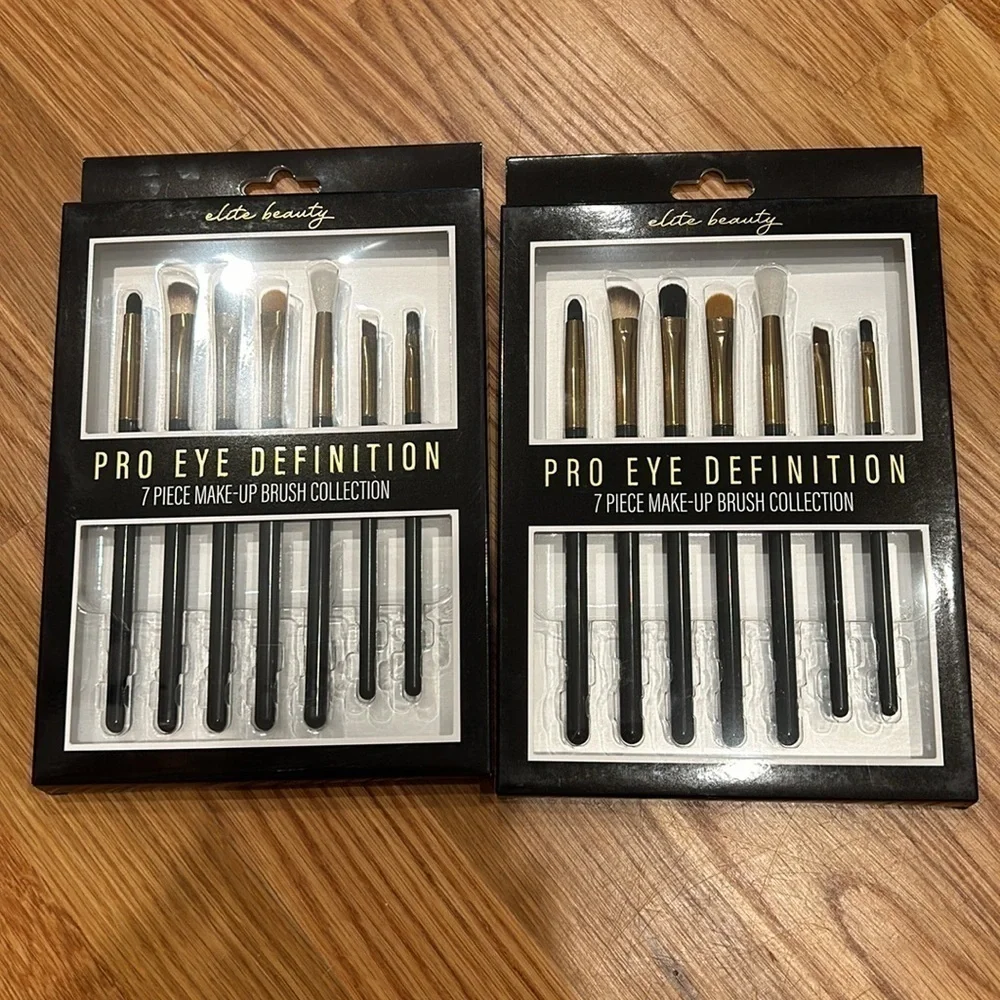 Brand New Pro Wye Definition 7 piece make up brush collection black bundle of 2